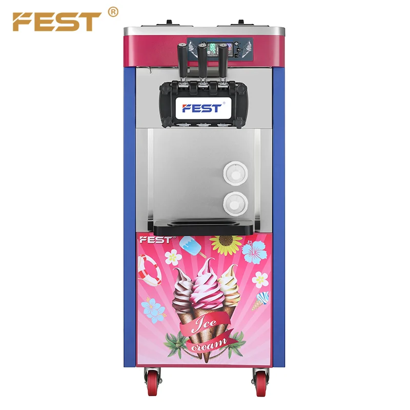 FEST Factory Direct Sell Ice Cream Machine Multi-functional Dual Motor Stainless Steel  Commercial Soft Ice Cream Maker