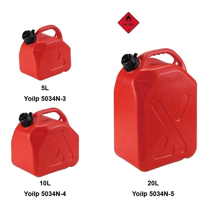 Fuel can 5 Litres HDPE portable gasoline cans 1.5 gal plastic fuel tank jerry can