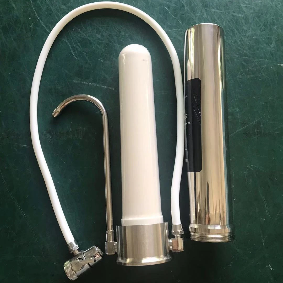 Stainless Steel Countertop Water Purifier Filter Faucet Water Filter System Ceramic Single Stage