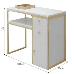 Nice Nails Bar Station Salon Furniture Wood Nail Tables Nail Desk Manicure Table with Chair