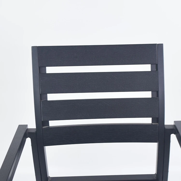 Stackable Patio Restaurant Wood Cafe Chairs Outdoor Plastic Teak Dining Chair