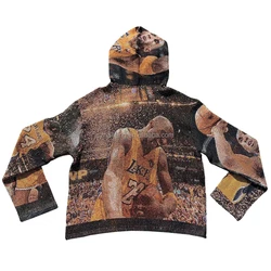 Custom Tapestry Hoodies Manufacturers For Tapestri Clothing Fashion Basketball Streetwear Woven Blanket Hoodie Men