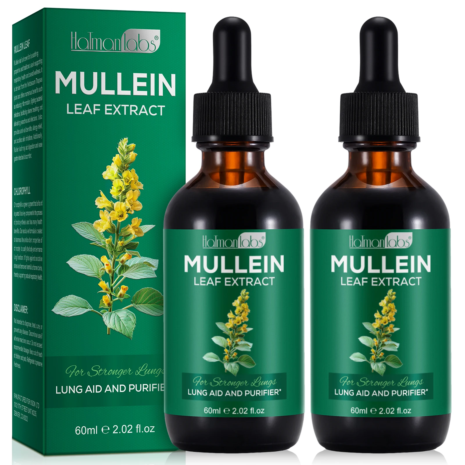 Wholesale Lungs Cleanse Healthy Breathing Mullein Leaf Extract Liquid Supplement Tincture Drops For Respiratory System Support
