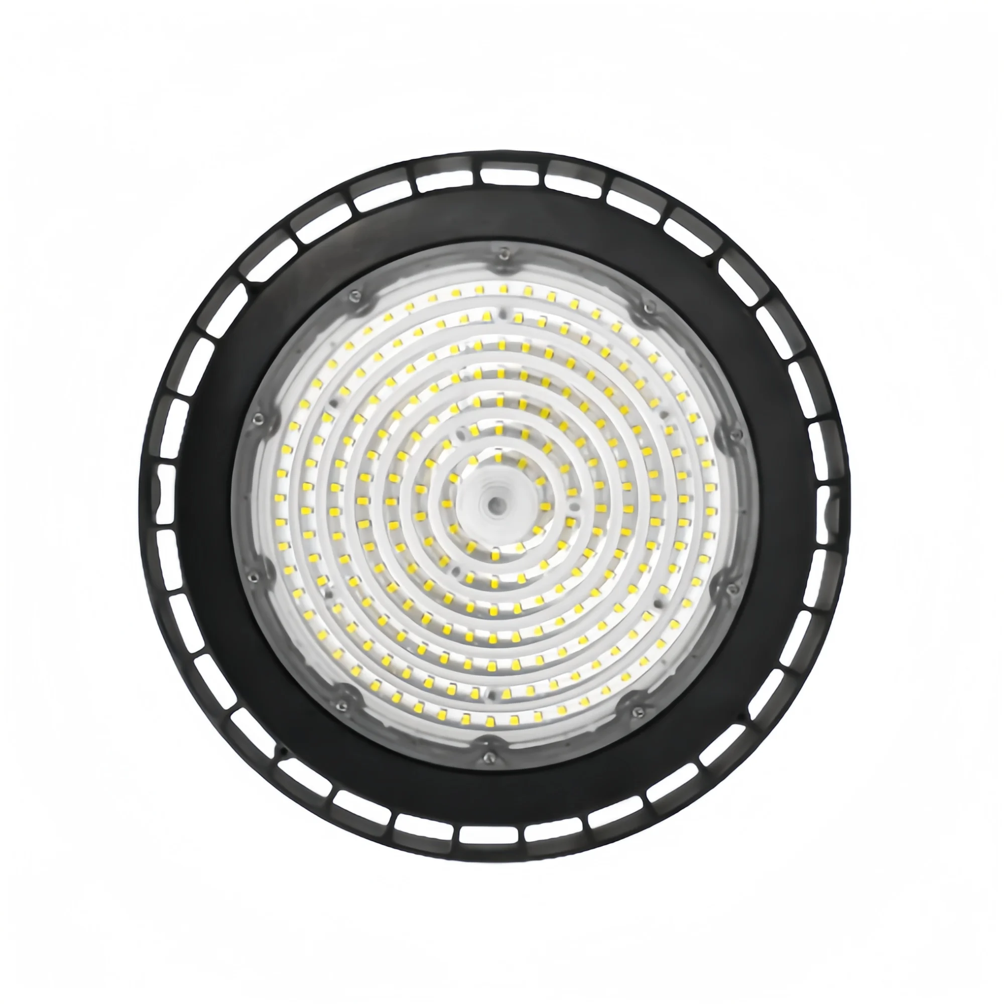 IP65 Aluminum UFO High Bay Mining Light Round 100W 150W 200W Customizable Lens 60 90 120 Degrees For Hash Environment