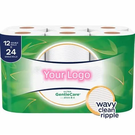 Customized Comfort White 2 ply 12 Double rolls Printed Virgin Wood Pulp Core Toilet paper/ Bath tissue roll
