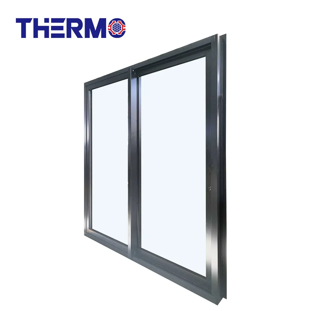 NFRC NAFS Modern Design Customized  Aluminum Thermal Break Double Glazing Glass Big View Sliding Door For Villa