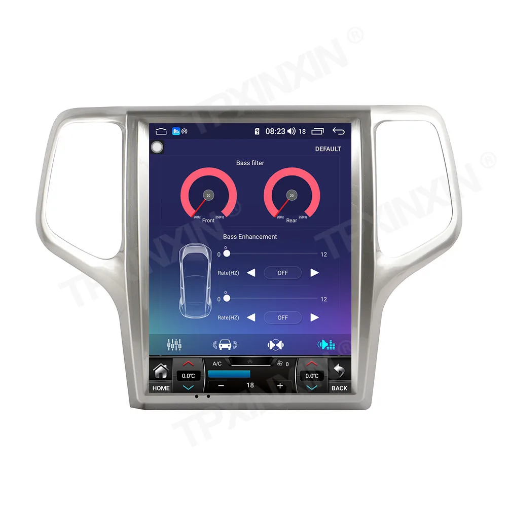 
128GB Tesla Screen For Grand Cherokee 2013 - 2019 Android Radio Multimedia Video Player Car GPS Navigation Audio 