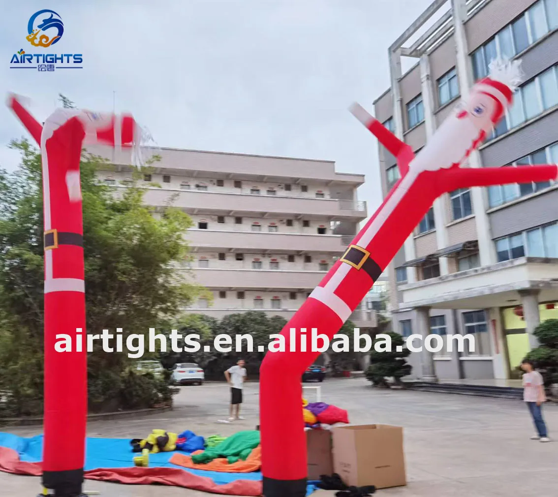20ft High Inflatable Santa Claus Sky Air Dancer for Christmas Decoration