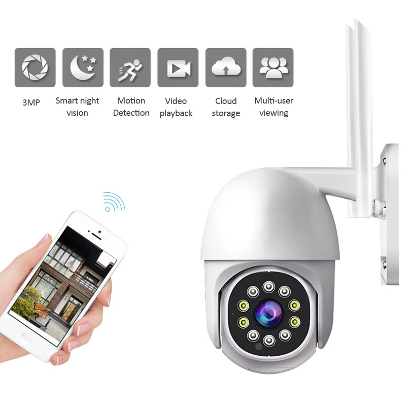 Умная наружная Wi-Fi IP-камера Tuya FHD1080P камера для домашней безопасности ptz onvif ip-камера