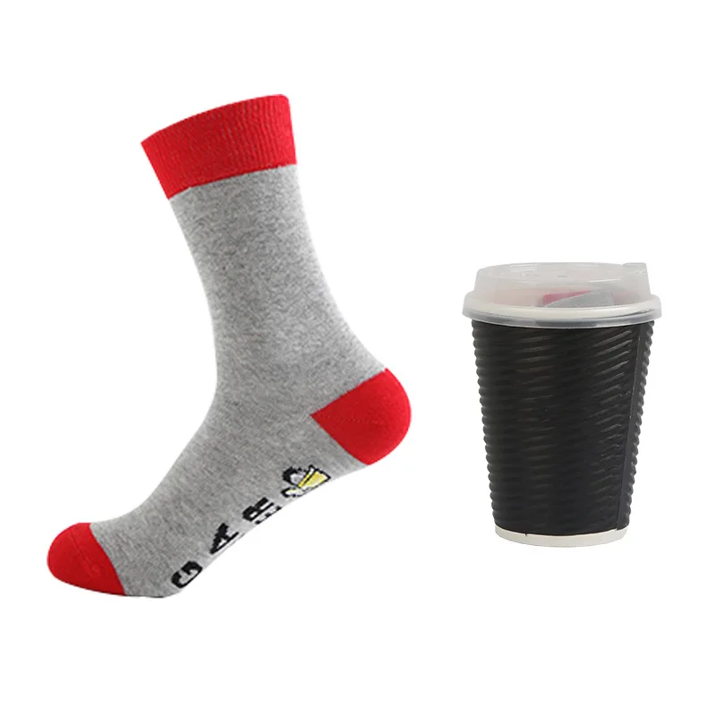 Creative Novelty funny custom men and women cotton cup happy Gift box packaging of beer, coffee socks