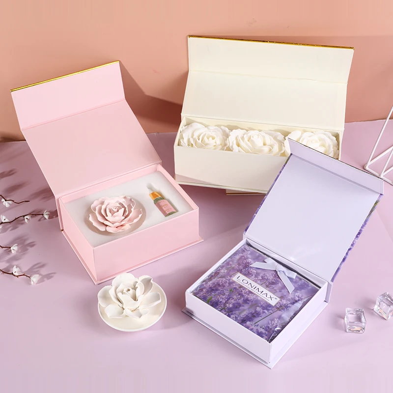 Custom LUXURY Individualized Wedding Souvenirs For Guests Favors Porcelain Flower Essential Oil Ceramic Diffuser SA-2245