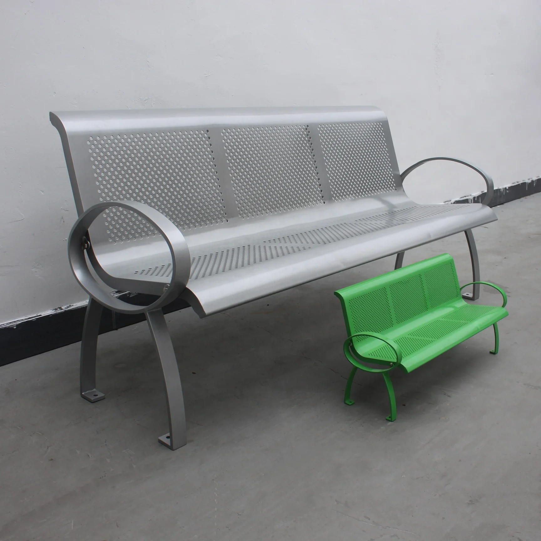 6 feet long weather resistant powder coated steel modern outdoor patio benches seats metal picnic table bench