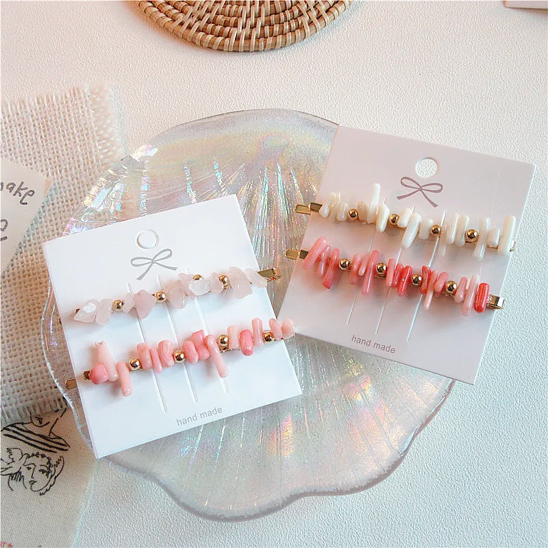 CLARMER  New Women Fashion Stone Hair Clip Hair Accessories Colorful Elegant Hair Clips