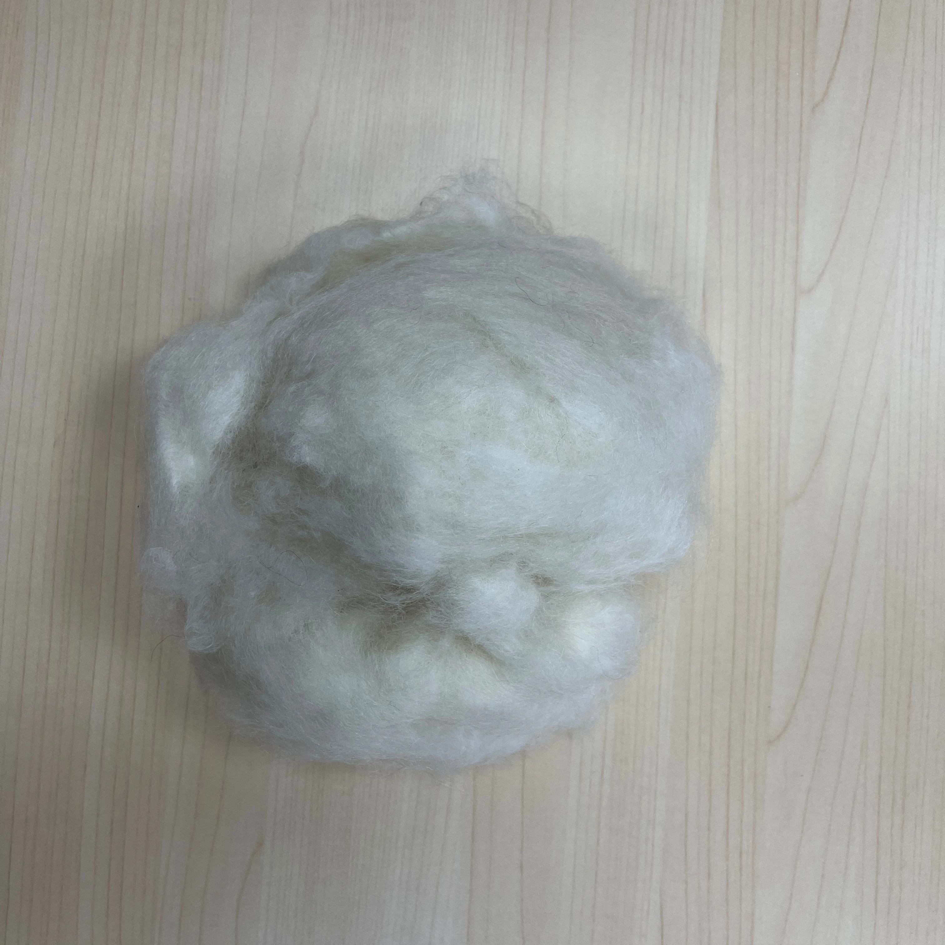 Dehaired и кард 100% белое мохеровое волокно