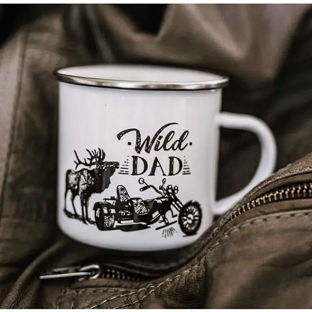 Белая керамическая Заказная сублимационная пустая эмалированная металлическая походная кружка