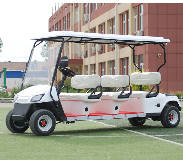 New design 6 seats hunting golf cart wholesale price golf buggy 72V lithium golf car with icebox