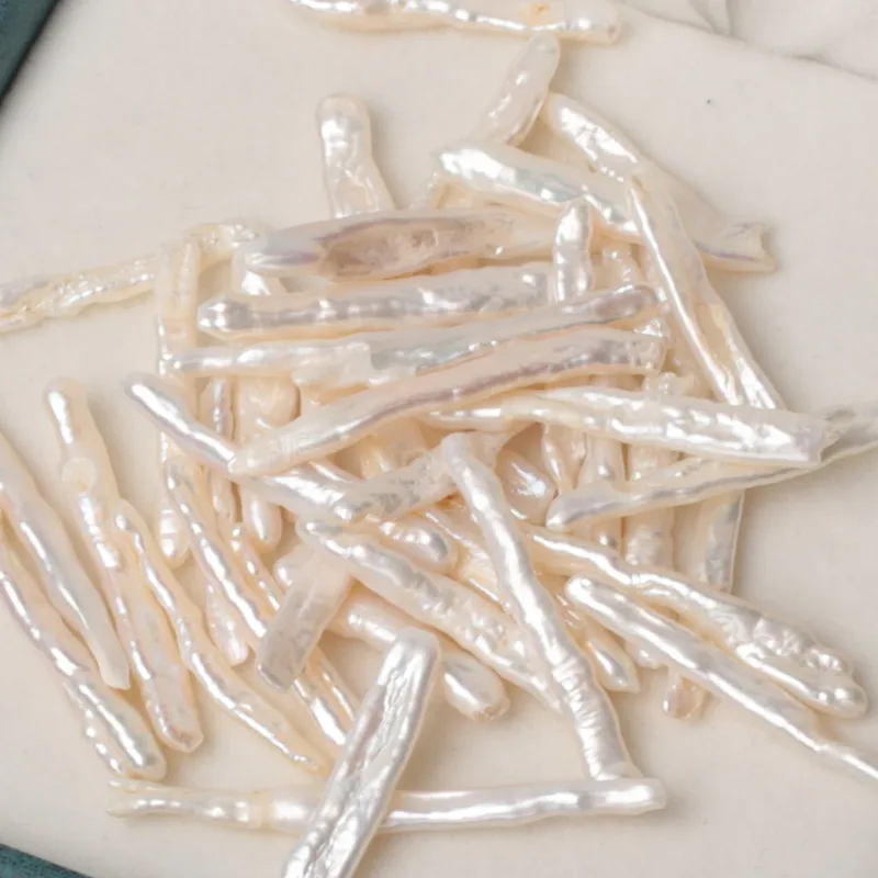 Jewelry making thin 25-40 mm long toothpick fresh water natural fresh water pearls