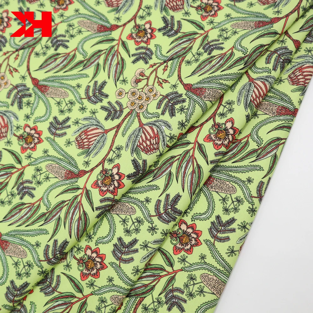 Kahn high quality digital floral printed fabric kid cotton poplin fabric for dresses