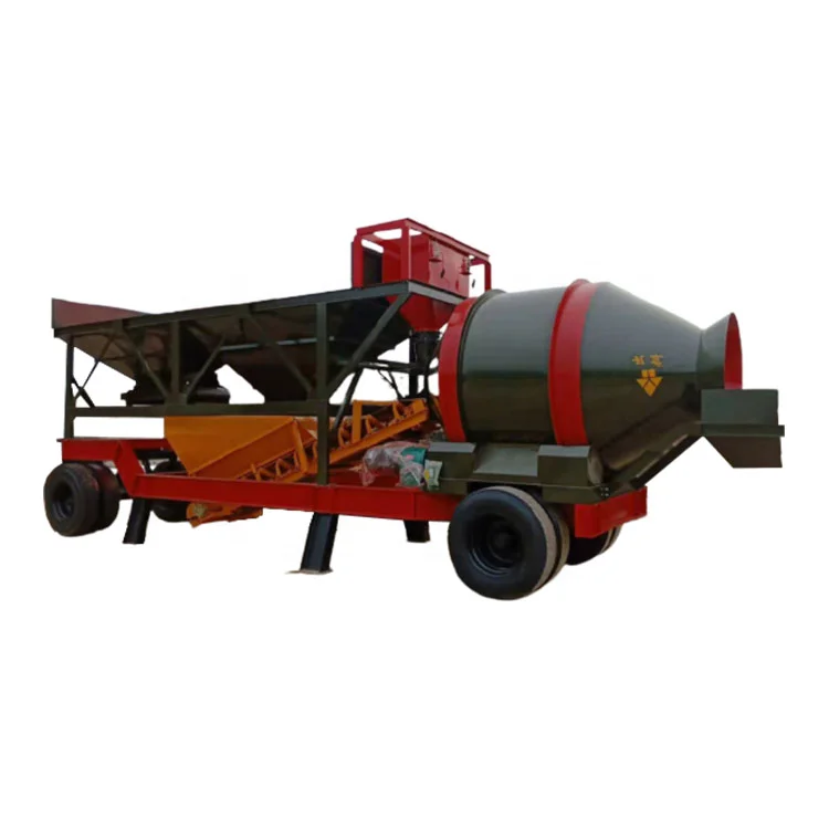 construction machine 25m3/h mobile concrete batching plant factory cheap price concrete batching plant mobile