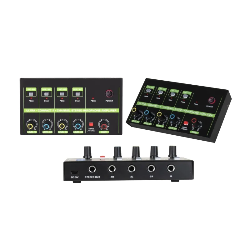 Профессиональный 4-канальный аудиомикшер четыре в одном стереомикшер небольшой диджейский микшер