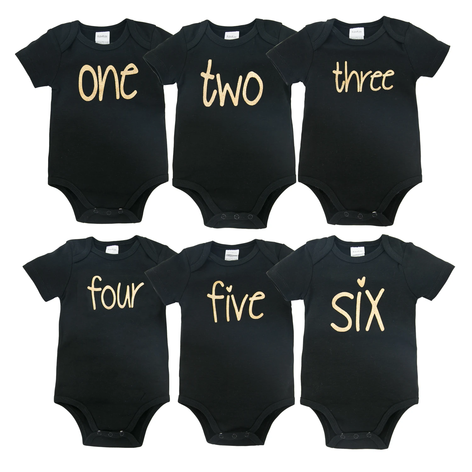 0~12 Months 12 Pieces Baby Clothing Boys Romper 100% Cotton Baby Girls Bodysuit Gold Glitter Printing Clothing Newborn Gift Set