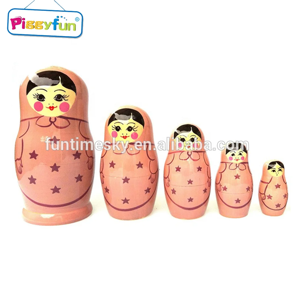 High Quality Handmade Wood Material Russian Nesting Doll AT11089