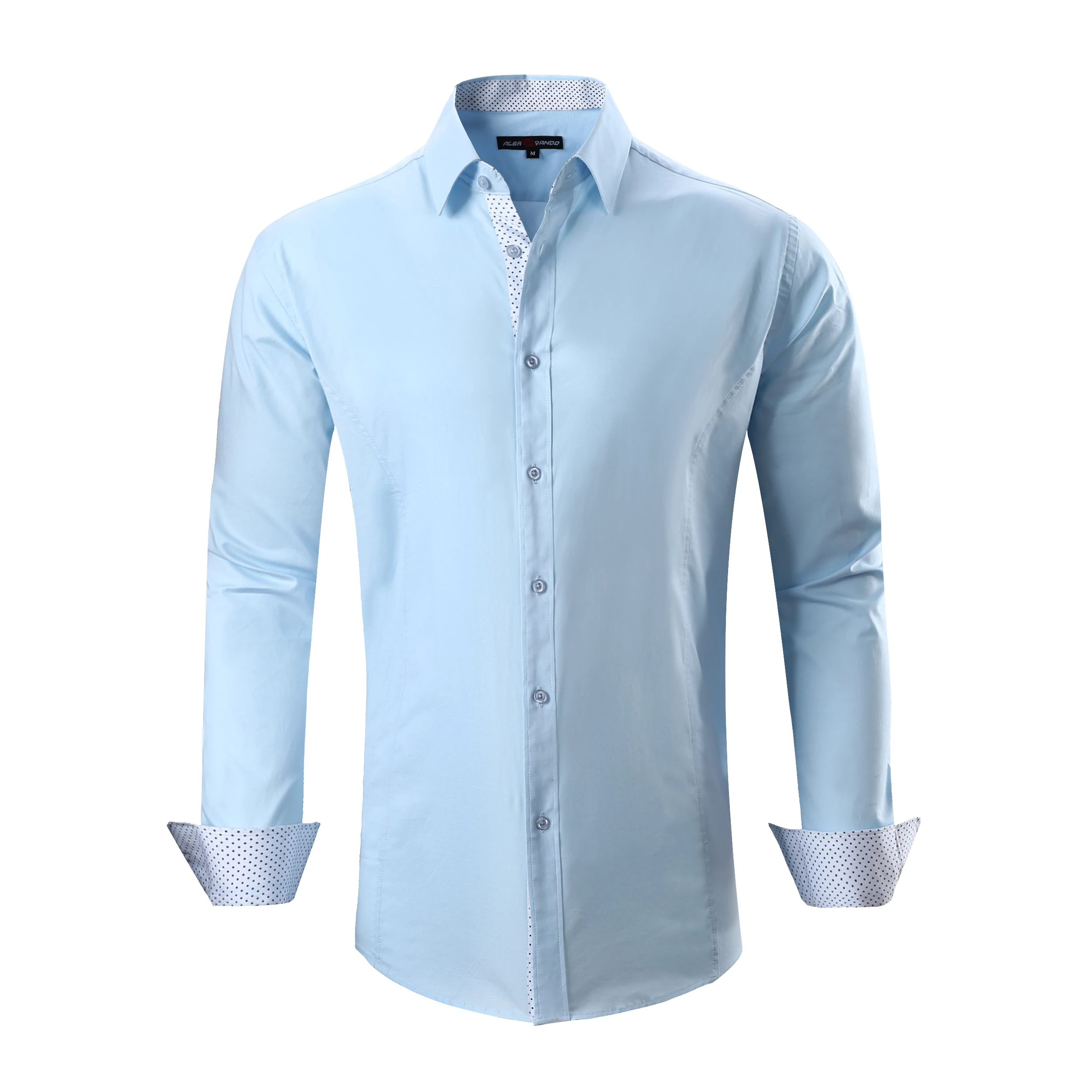 OEM/ODM wholesale custom Contrast Hot Sale Mens long sleeve dress shirt organic cotton business shirt solid color