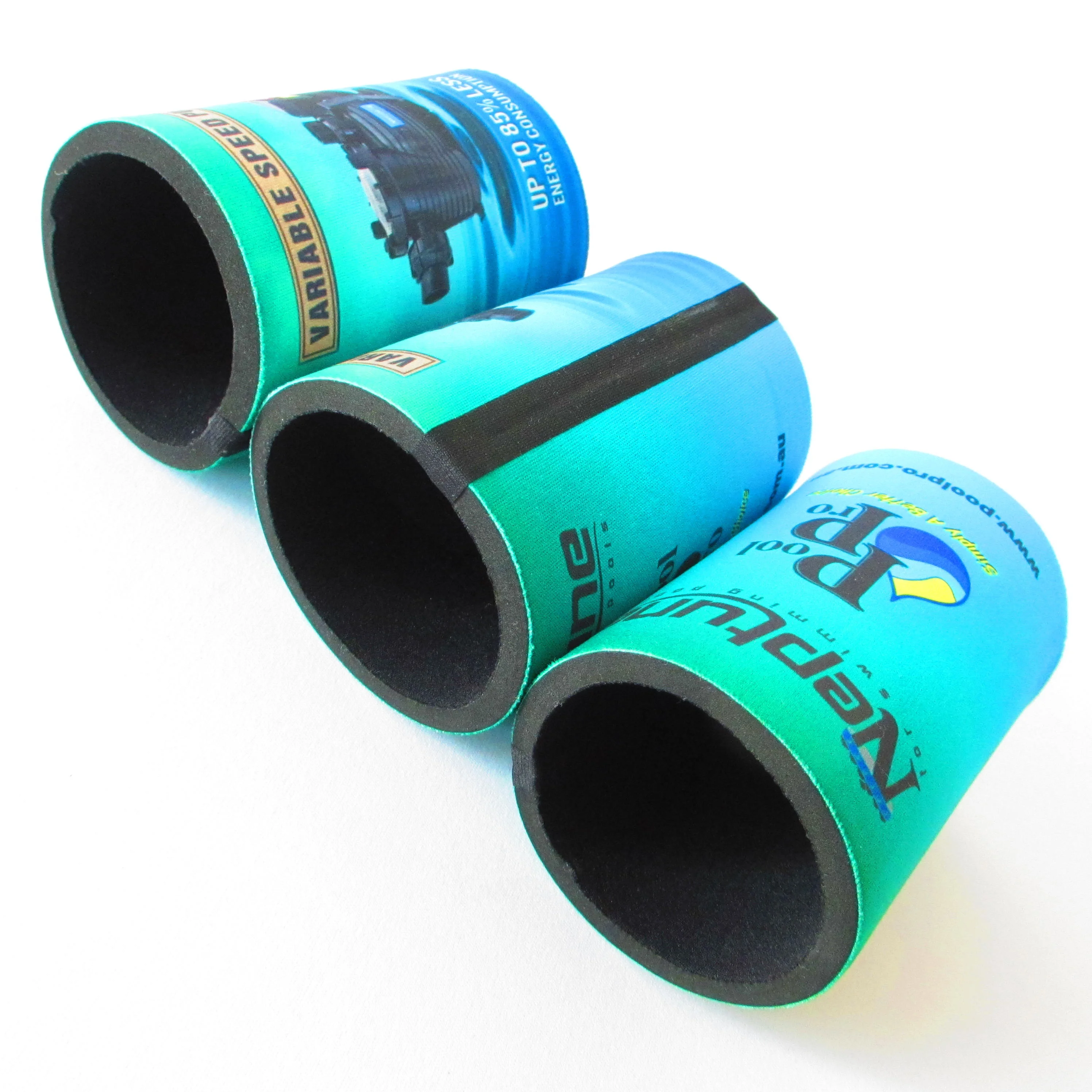 hot selling customized sublimation stubby holder with sealing by heated tape on the seam