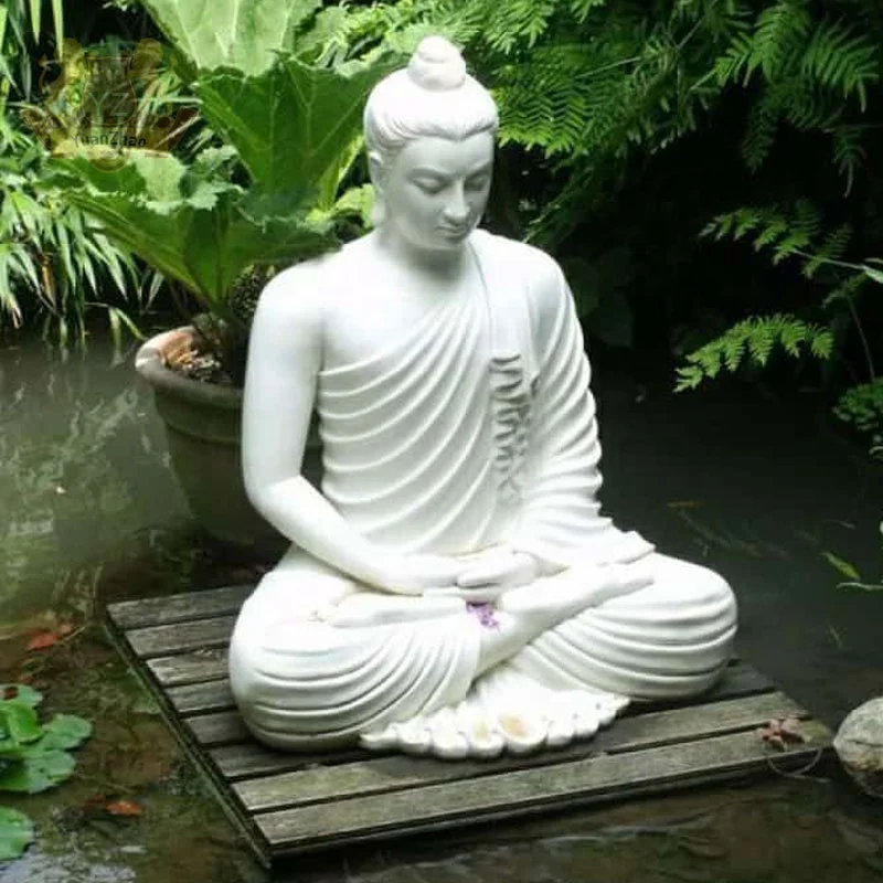 Customized thailand natural indoor stone buddha statue life size lord buddha marble statue