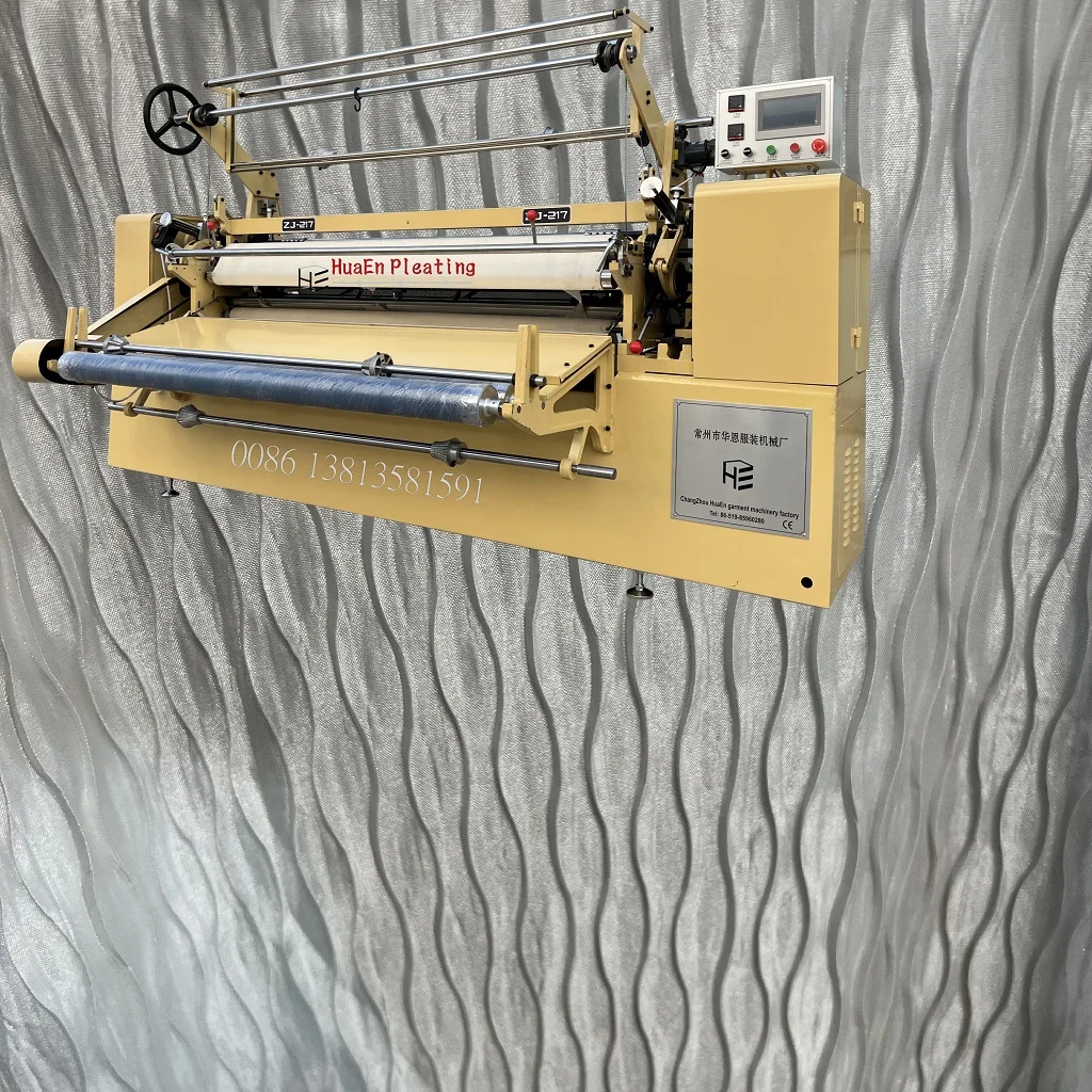 HuaEn плиссировочная машина из ткани для волнистых бамбуковых ножей прямые плоские складки на платье юбка занавеска