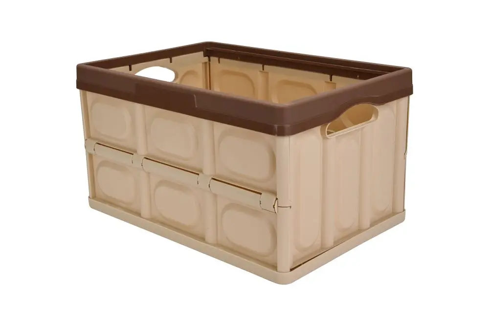 High Quality Desk Storage Plastic PP Foldable Basket Easy Storage Box with Lid