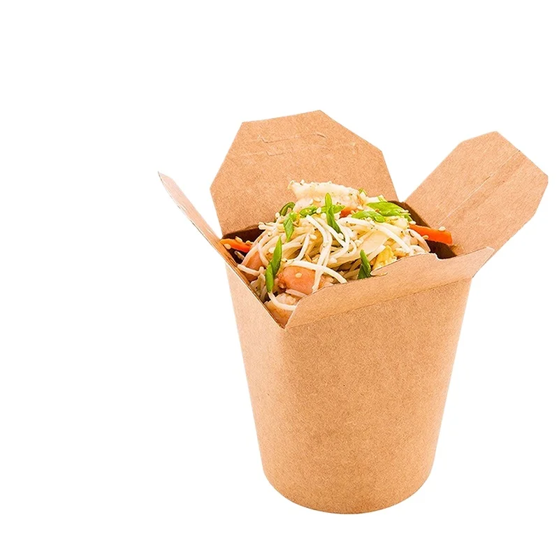 customized round bottom paper noodle box,Noodle Box for Lunch Packing,26oz pasta noodle box