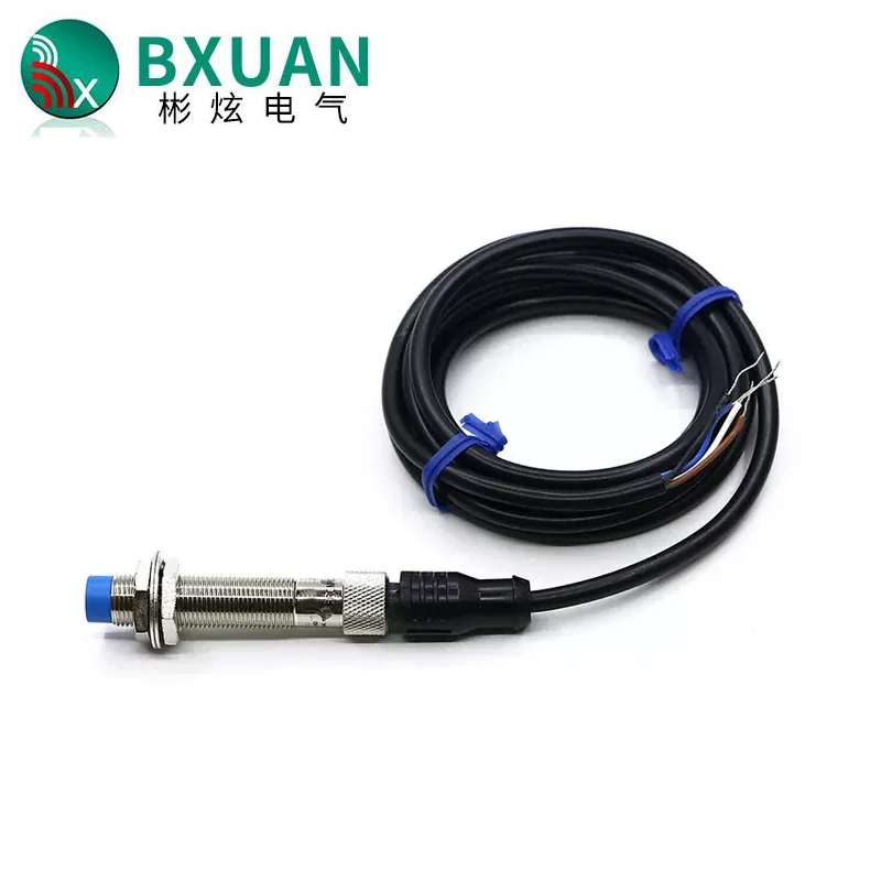 BXUAN 10-30VDC detection distance 6mm three wire output NPN NO M12 proximity sensor inductive proximity switch switch sensor