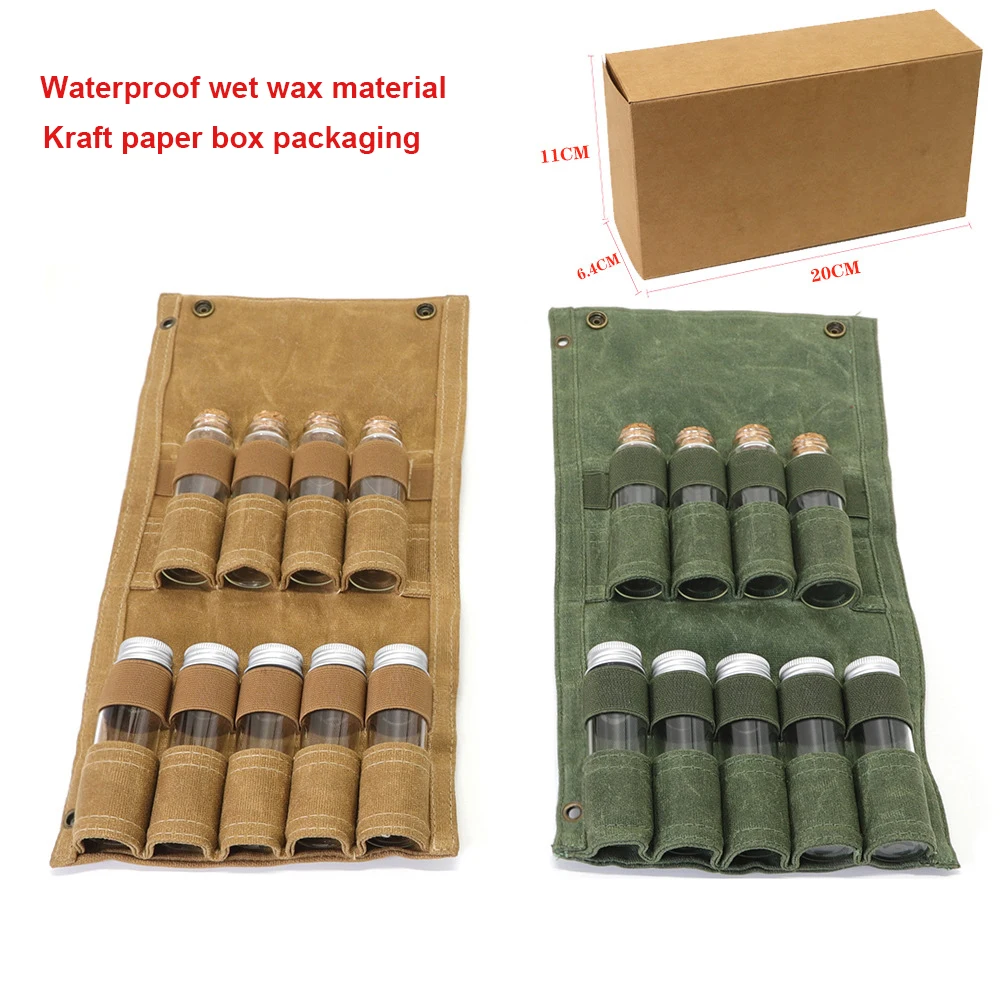 Spice Jar Storage Bag Food Seasoning Bottle Holder Condiment Container Bags Outdoor Camping Hiking kitchen Cookware Accessory