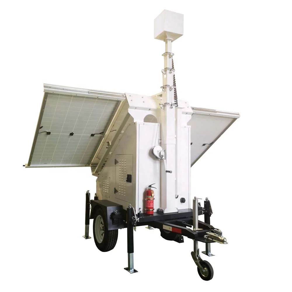 Relocatable rapid deployment mobile solar power CCTV tower system for lease
