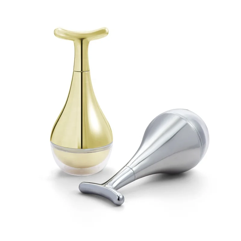 Hot and cold facial massager gold cryo freeze tools face lift beauty massage ice sticks