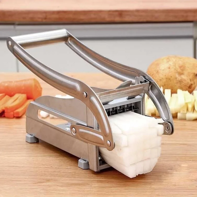 Stainless Steel Meat Chips Slicer Potato Cutter Potato Slicing Machine Home Kitchen Tools Manual French Fries Cutter