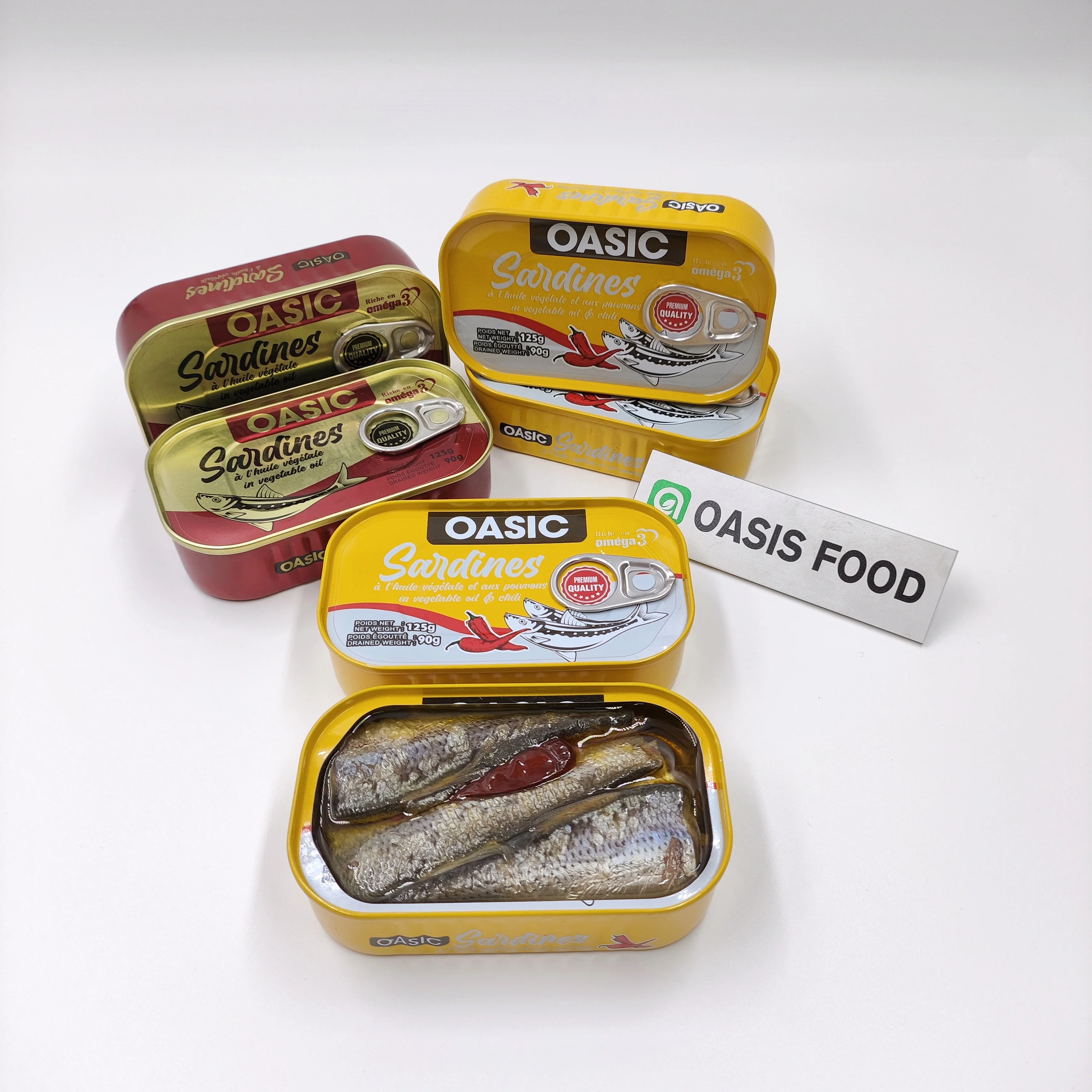 Canned Food Canned Fish Canned Sardine in Vegetable Oil 125G With Chili