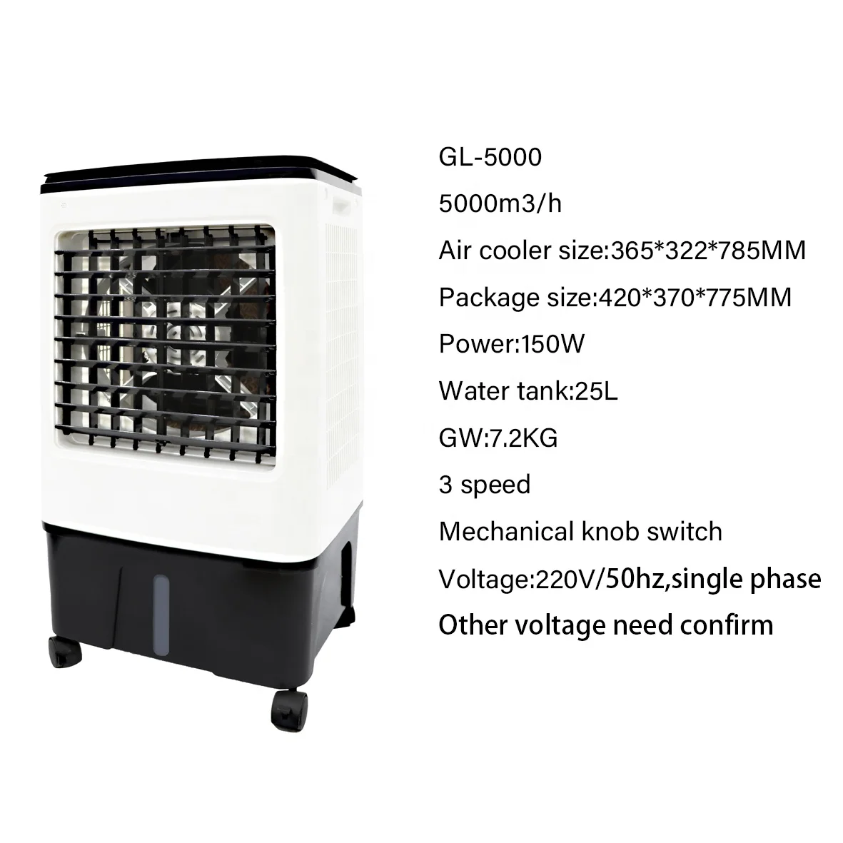 Portable Indoor Room Air Conditioner Wholesale Electric Garage Use Air Cooler Chilled Air Fan Cooling Fan