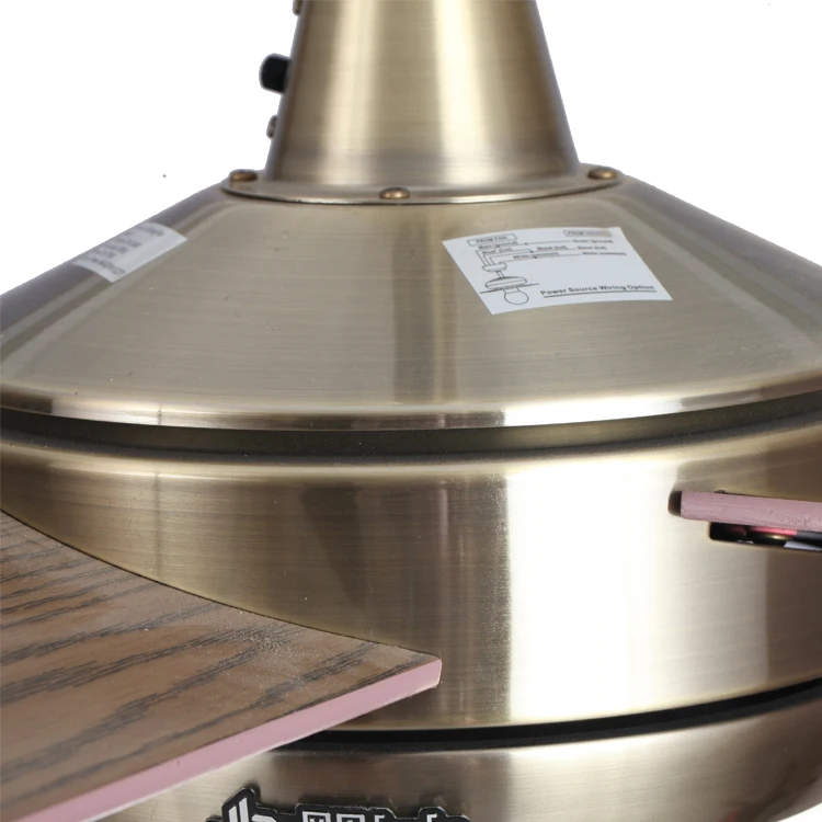 Simple Modern 48 inch AC copper motor Classic design Decorative Remote control fan with light