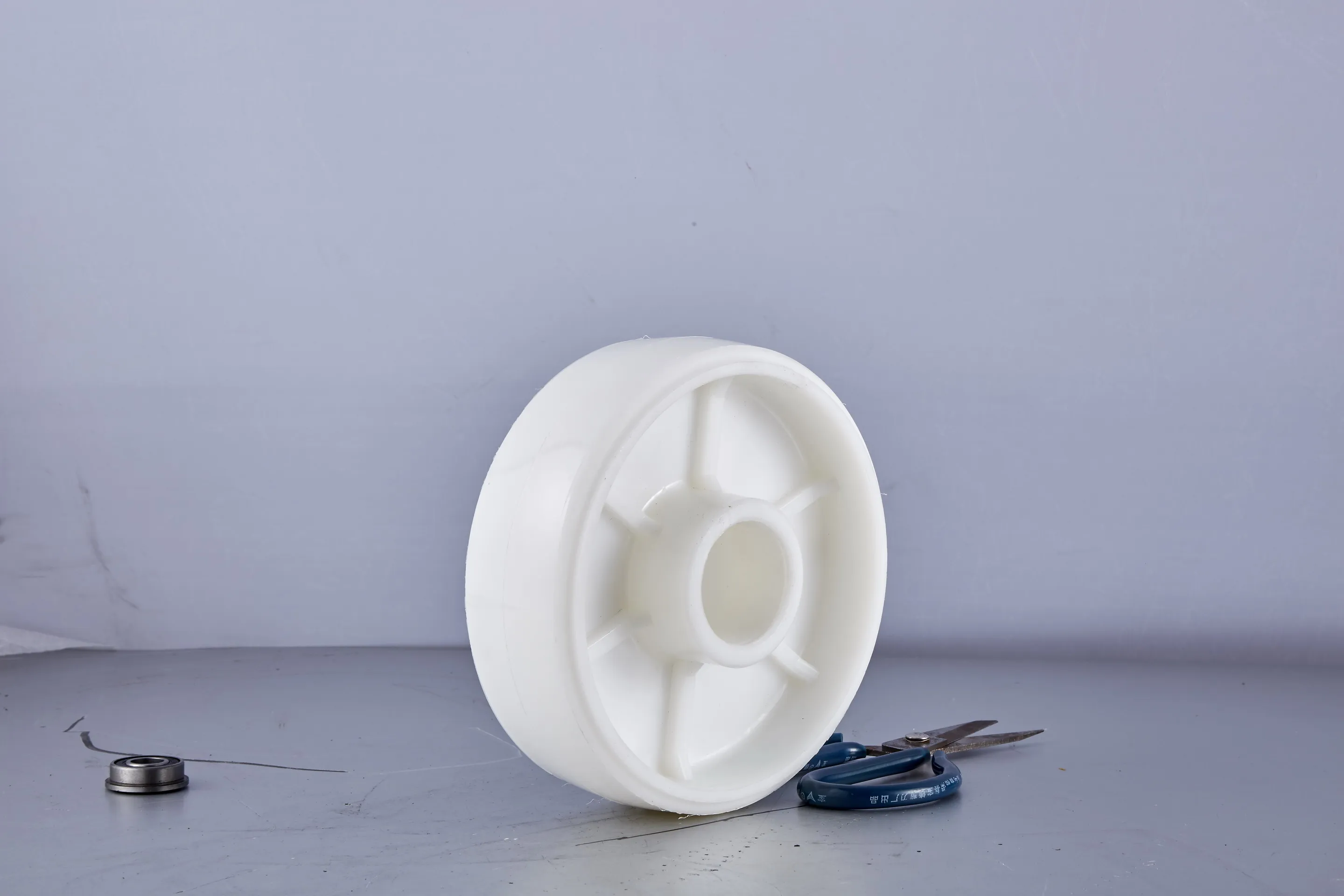 Factory direct Sale Manual hydraulic transport vehicle nylon wheels PU Nylon Rubber Wheel