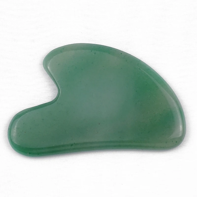 Custom facial massage jade stone Aventurine quartz gua sha tool  facial massager Green quartz gua sha jade