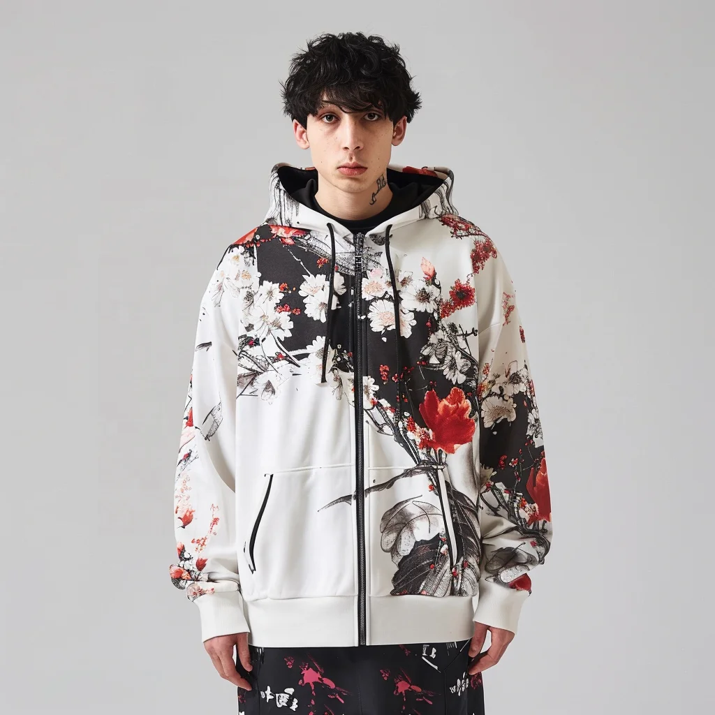 Customized Sublimation Printing Zip Hoodies Jackets And Coats For Marathon Unisex Adults