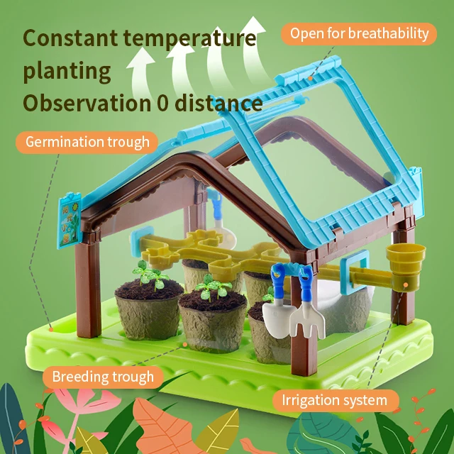 Small Garden Growing Plant Observation Experimental STEM Educational Toys DIY Science Kit Toy Farm House For Kids
