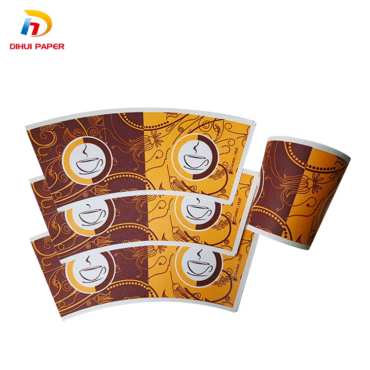 Wholesale paper cup raw material printed pe coated paper cup fan raw material for paper cup