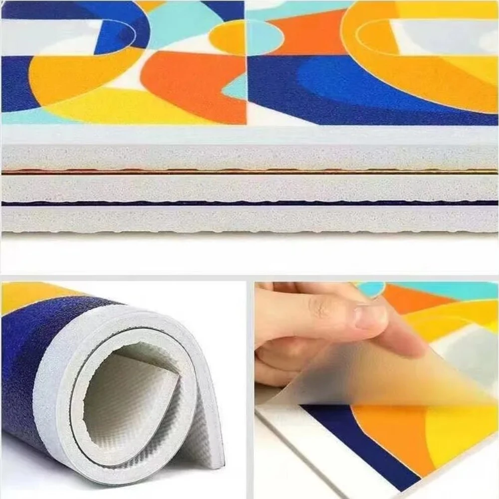 Custom Printing Durable Laminate Floor Mat PVC Rug Runner Roll Floor Printed Flooring Linoleum for Home Decoration Coverage