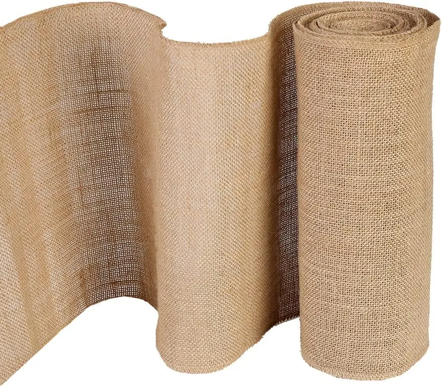 100% Natural Burlap Landscape Fabric Jute Fabric Use For Protect Plants and Decorations