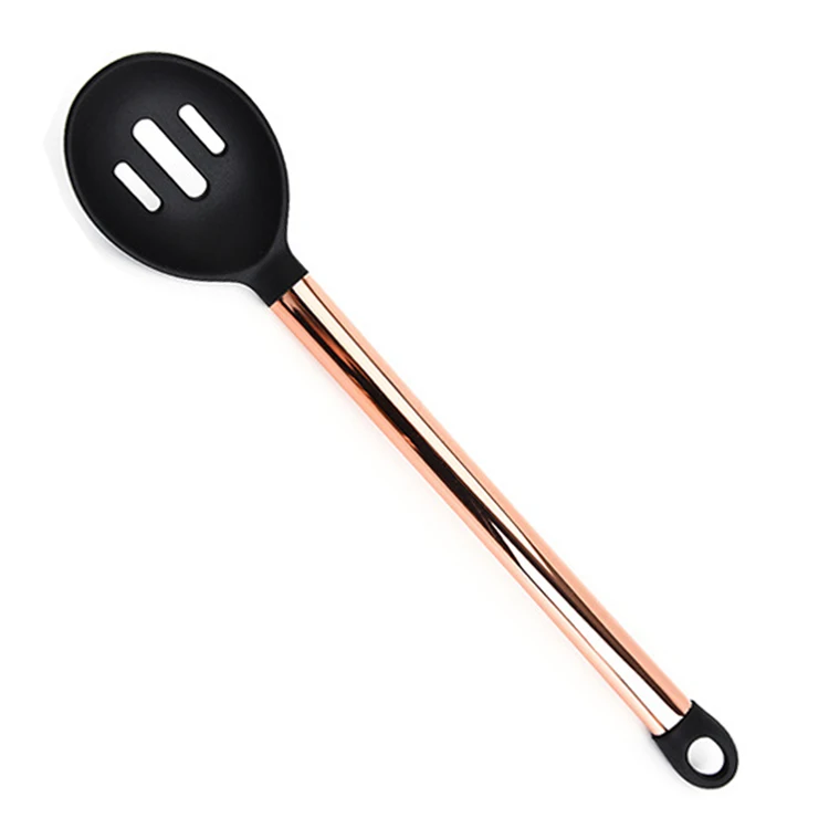 8 Piece Gold stainless steel handle Cooking and Baking Tools Silicone Kitchen Utensils Set