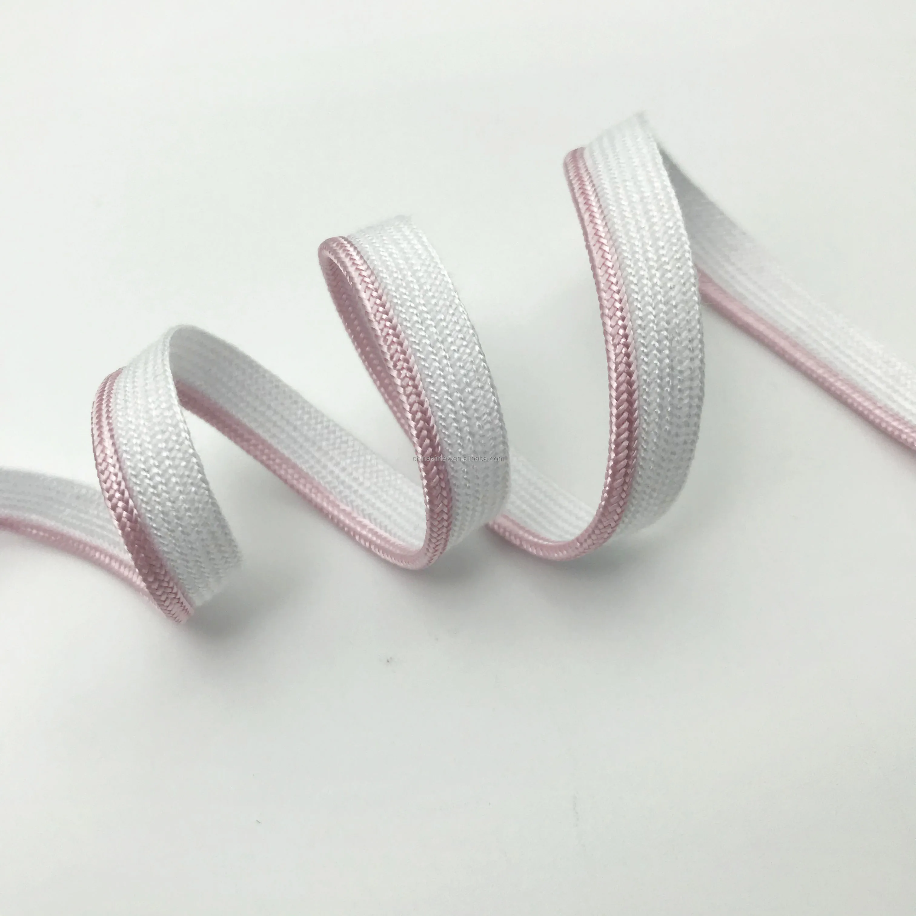 9mm brown flat soft bias piping rope for bags