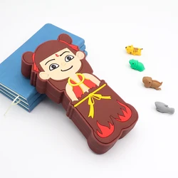 Cute silicone pencil case waterproof big capacity pencil pen case office college school
